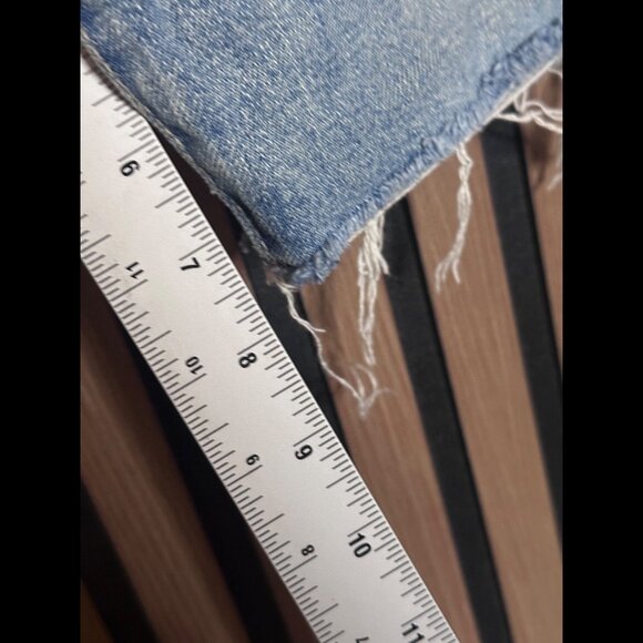 Abercrombie & Fitch Jean Shorts 30 Mens Blue Distressed Denim Cut Off - Picture 5 of 8